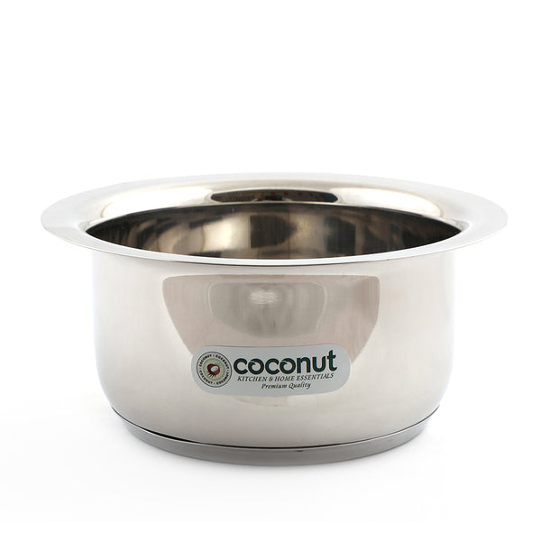 Coconut Stainless Steel Capsulated Top/Milk Pot- Pack of 3 -7x9(Food Grade)