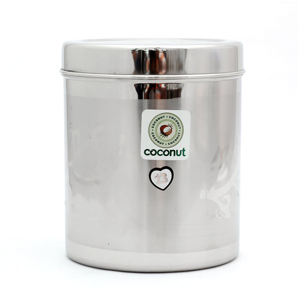 Coconut Stainless Steel Flower Design Container/Storage/Deep Dabba
