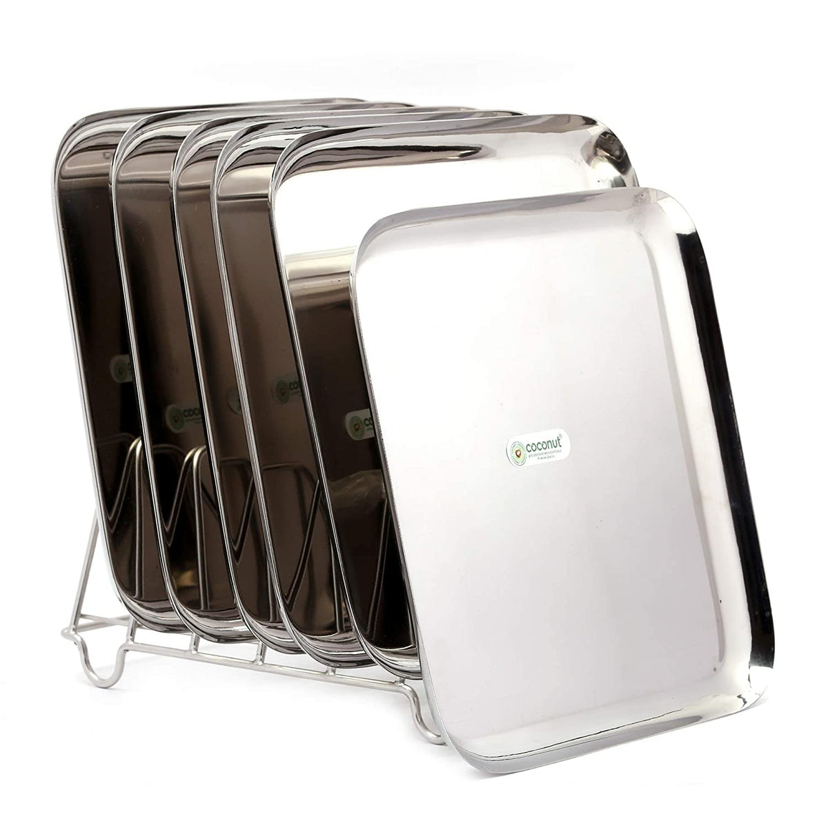 Square Steel Dinner Plates Vintage 304 Stainless Steel Snowflake