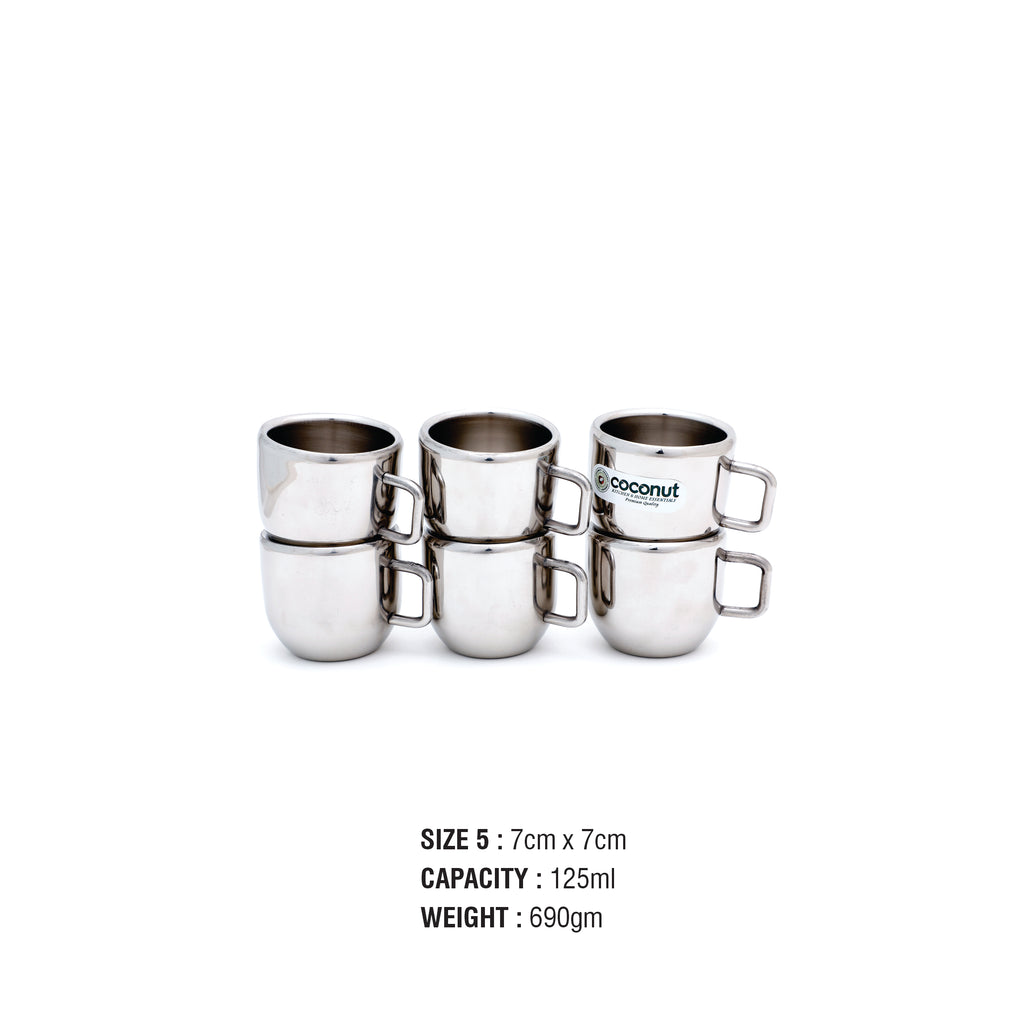 Coconut Apple Trump Mug for Coffee/Tea - Set of 6pc
