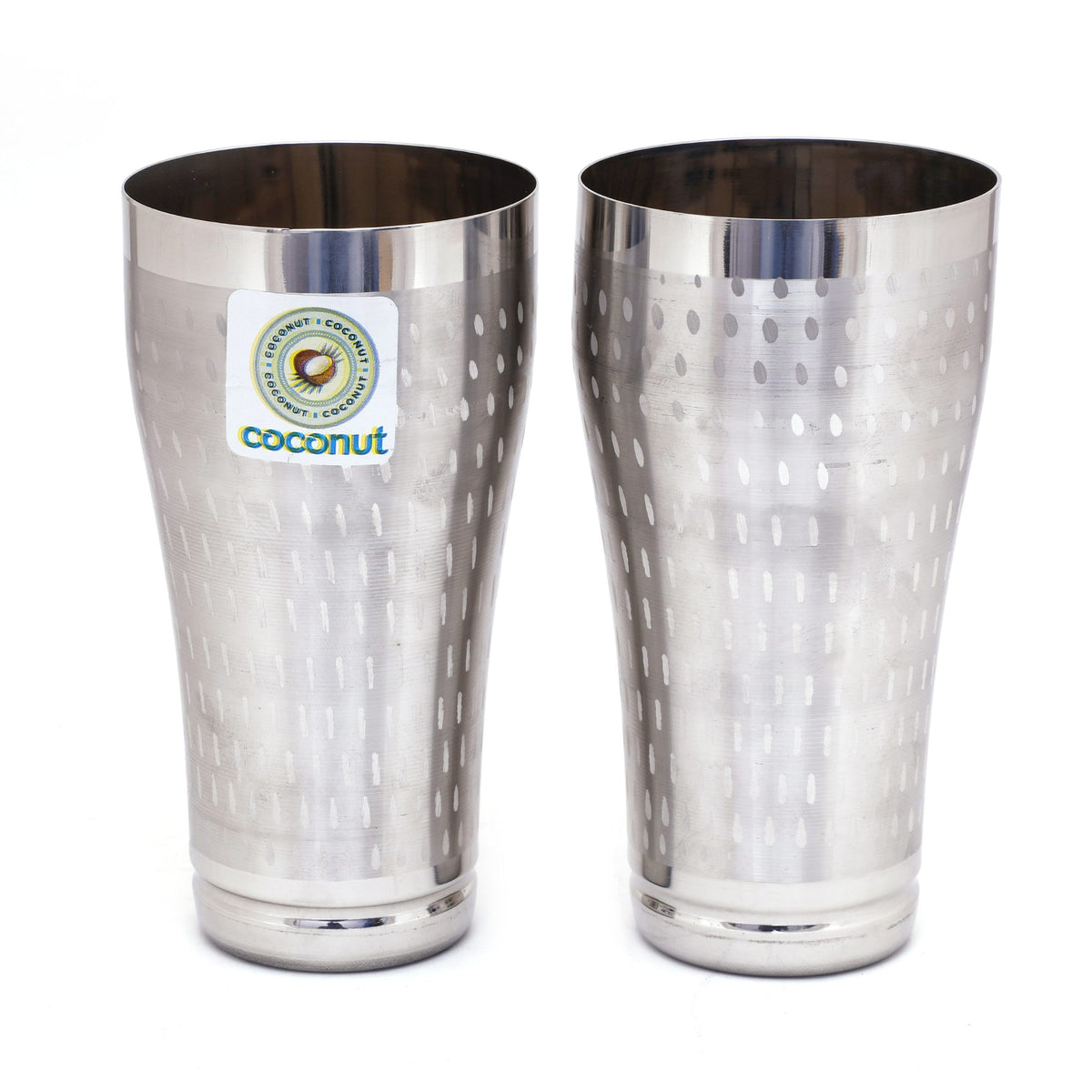 Coconut Jumbo Bicchieri Per Lassi – Set Da 2 In Acciaio Inox, 650 Ml, Finitura Lucida E Opaca, Robusti E Di Tendenza
