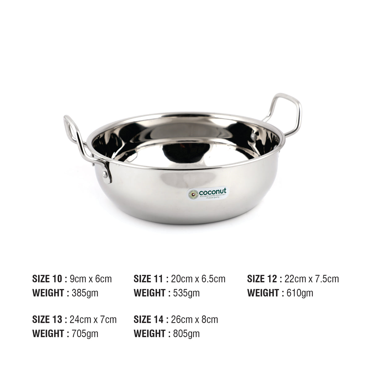 Stainless deals steel kadai