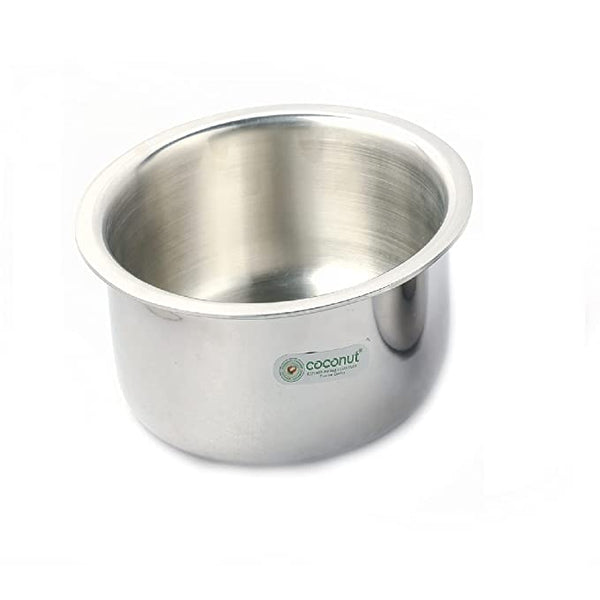 Coconut Stainless Steel Triply Tope/Cookware/serveware - 1 Unit -Thickness - 3MM, (Induction Friendly)