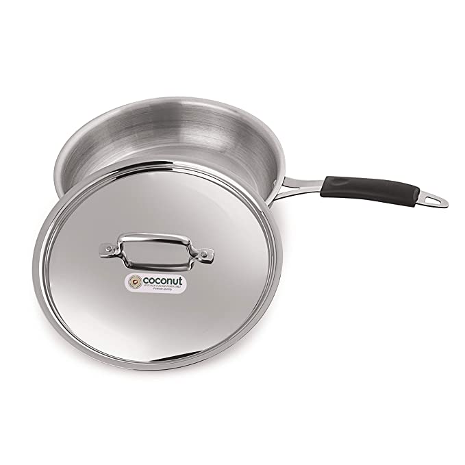 Coconut Stainless Steel Fusion Series Triply Fry Pan with Stainless Steel Lid - 20cm, 22cm