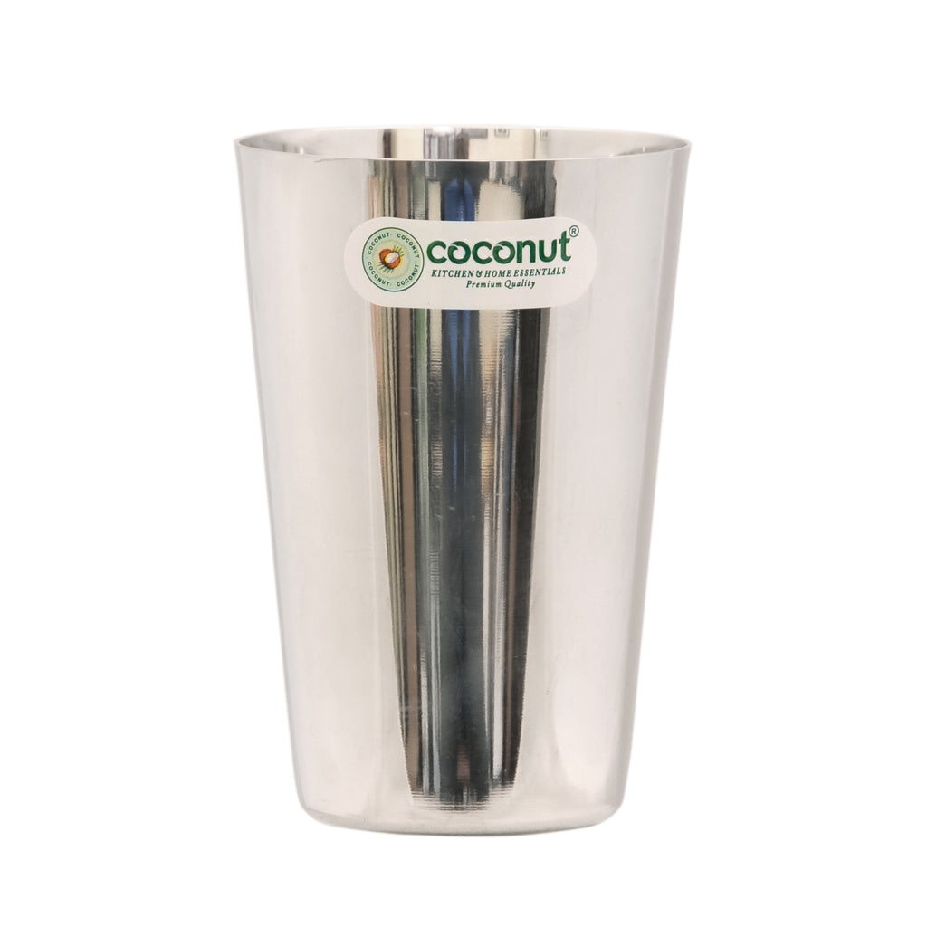 Coconut Campa Stainless Steel Water Glass - Capacity 250ml each