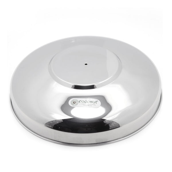 Coconut Stainless Steel Multipurpose Lid/Cover for Dosa, Utensils, Tawas, Kadhais, Pots and Pans -Diameter - 22CM