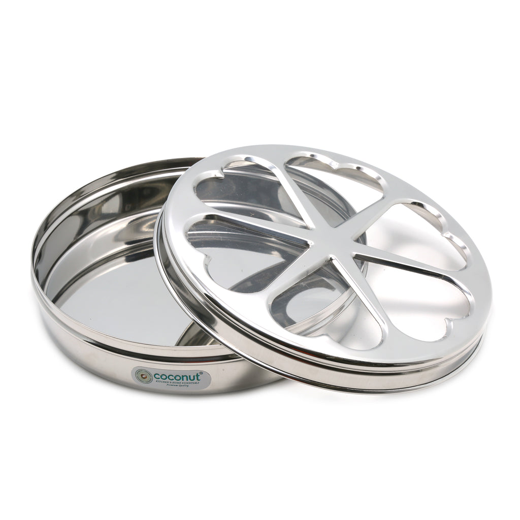 Coconut Stainless Steel S33 Eclairs Choco Dabba / Chocolate Box / Multipurpose Storage Container With See Through Lid- Capacity - 500 ml- Daimeter - 19Cm