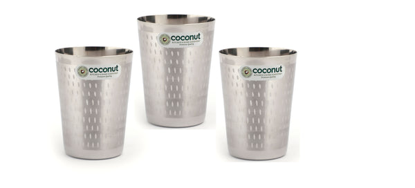 Coconut Water Glass A22 (Set of 6) – Capacity-250ML Glass)(Stainless Steel, Food grade)