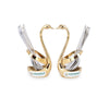 Coconut Stainless Steel Cutlery Set Premium Design Spoon and Fork with Gold Colour Polish Stand - Set of 12 with 2 Stand