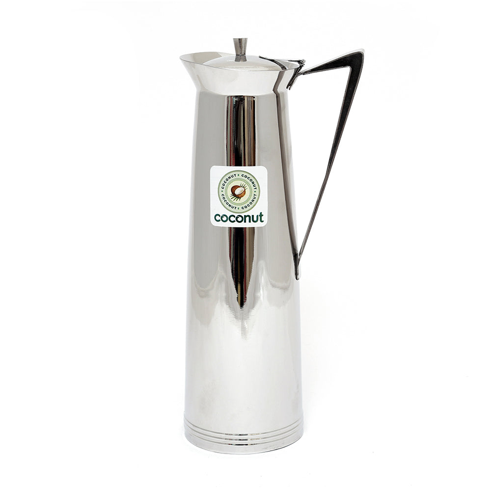 Coconut Stainless Steel Jug - 1 ltrs | Jug for Water, Juice, Lemonade | Used at Hotel, Home, Parties | Water Jug | Water Pitcher | Fridge Jug with Lid | Model - Fridge Jug