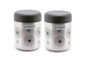 Coconut Daisy Stainless Steel Jumbo Matt Containers  -Set of 2 (Capacity 500 ML Each)