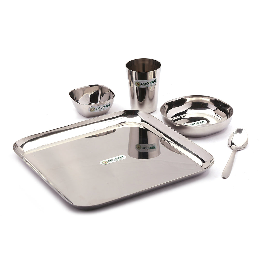 Coconut Stainless Steel Square Dinner Set/Dinnerware/Lunch Set Pieces