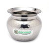 Coconut Stainless Steel Mini Hammered Loti / Chomu / Kalash / Milk Pot (150 ml) | Heavy Gauge Multipurpose Steel Vessel | Mirror Finish, Durable & Rust Resistant | For Pooja, Kitchen & Daily Use.