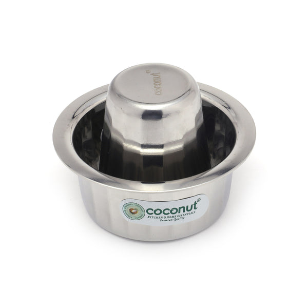 Coconut Stainless Steel Coffee Dabara Set | Food-grade, Heavy Gauge | Traditional Kumbakonam Coffee, Tea Dabara |Serving Drinkware | Pack of 1 | Model- Citrus Coffee Dabra Set