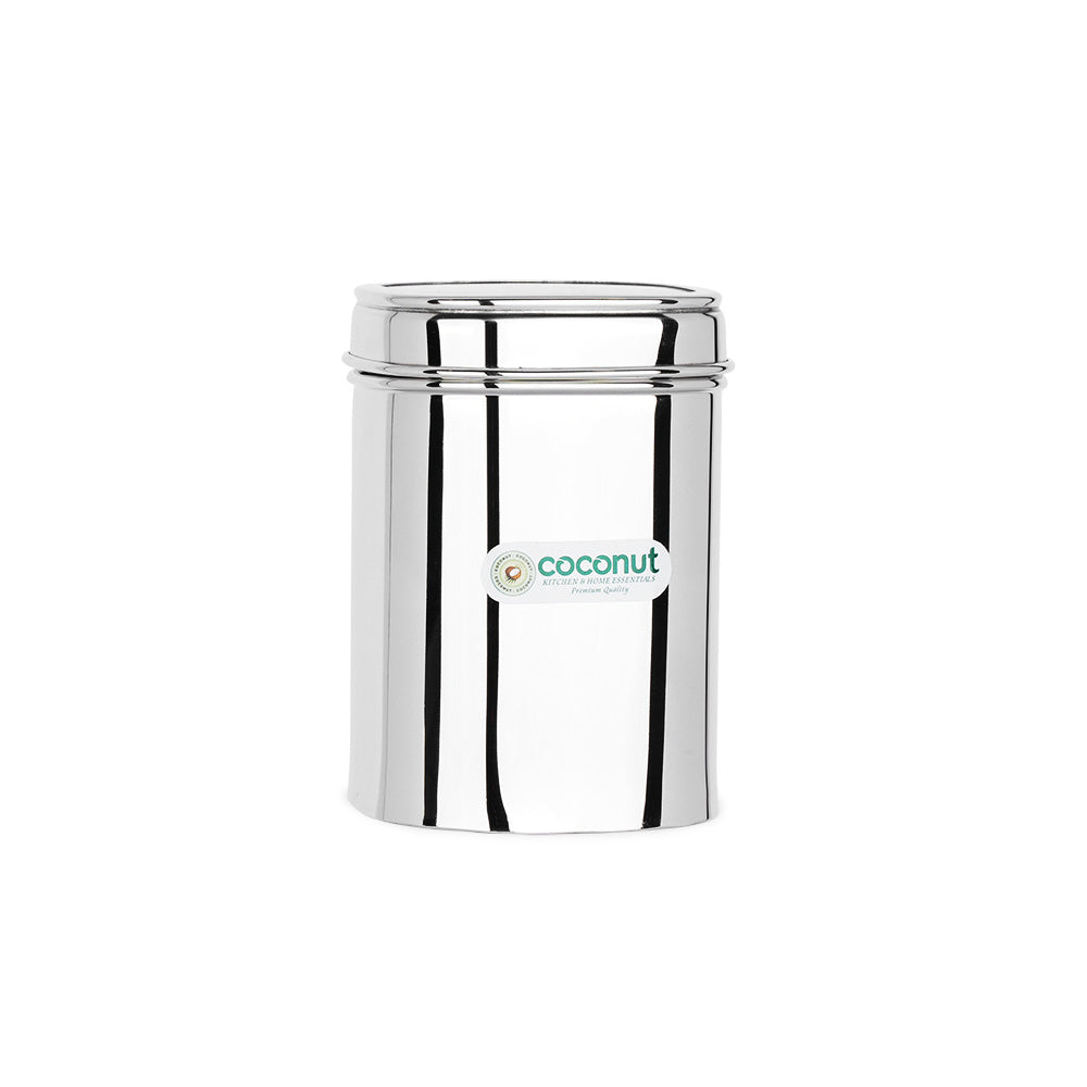 Coconut Stainless Steel Storage Box With See Through Acrylic Lid For Home and Office Use - 1 Unit