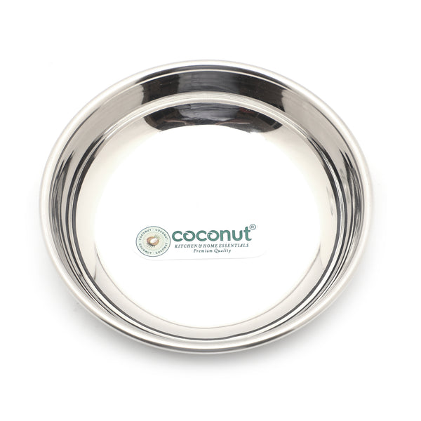 Coconut Stainless steel H1 Halwa Plate / Snack Plate - Pack of 6