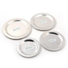 Coconut Stainless Steel Lids - Set of 4, Dimension - 12cms, 13.5cms, 15.5cms, 17.5cms, Lids / Ciba / Tope Cover, Sturdy, Strong, Heavy Gauge, Mirror Finish, Suitable for Pot, Pans, Kadai, Tawa, Model - Plain Ciba (No.7 - No.10)