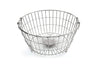 Coconut Stainless Steel - Dish Drainer | After wash Utensil Basket | Tokri | Dish Drying Rack | Must have in Kitchen | Dish Drainer with Cutlery Stand | Model - Y14 Aqua Round Tokra