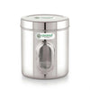 coconut Stainless Steel I See U Mirror Finish See-Through Storage Container Set with Secure Tight Lids