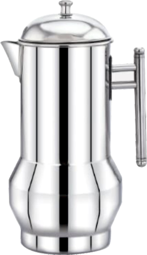Coconut Stainless Steel Harrier Jug 1.8 Liter | Water Pitcher with Lid & Handle | Stainless Steel Water Jug for Water, Juice, Lemonade & Beverages | Food Grade, BPA Free, Rust Proof | Home, Hotel & Party Use | Model J13 Harrier.