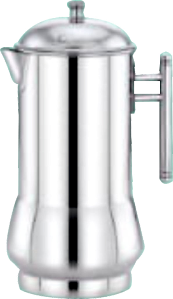 Coconut Stainless Steel Centura Jug 1.75 Liter | Water Pitcher with Lid & Handle | Stainless Steel Water Jug for Water, Juice, Lemonade & Beverages | Food Grade, BPA Free, Rust Proof | Home, Hotel & Party Use | Model J14 Centura.