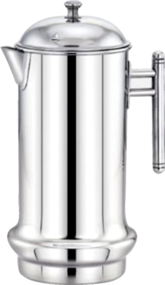 Coconut Stainless Steel Fortuner Jug 1.8 Liter | Water Pitcher with Lid & Handle | Stainless Steel Water Jug for Water, Juice, Lemonade & Beverages | Food Grade, BPA Free, Rust Proof | Home, Hotel & Party Use | Model J16 Fortuner.