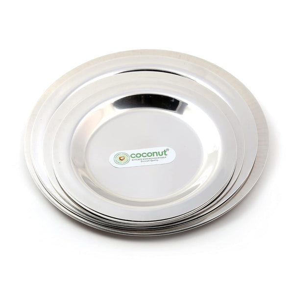 Coconut Stainless Steel Lids/Ciba - Set of 4 - Dimension - 12.5 Cms / 13.5 Cms / 15.5 Cms / 17.5 Cms