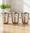 Coconut A2 Stainless Steel Drinking Glass, 250ml Each | Matte Finish Designer Tumbler Glasses | Food Grade Stainless Steel | Rust Resistant, BPA Free, Easy to Clean | Premium Water, Juice & Beverage Glasses.