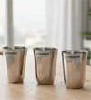 Coconut A35 Citrus Stainless Steel Drinking Glass Set of 6, 300ml Each | Premium Mirror Finish Tumbler | Food Grade Stainless Steel Water Glass | Rust Proof, BPA Free, Dishwasher Safe | Juice, Water, Milk & Beverage Glasses.