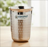 Coconut A4 Shower Stainless Steel Water Glass 300ml | Steel Drinking Glass Set | Water Tumbler Set | Juice Glass | Milk Glass | Heavy Gauge Food Grade BPA Free Stainless-Steel Glasses | Mirror Finish | Rust Resistant Beverage Serving Tumbler.