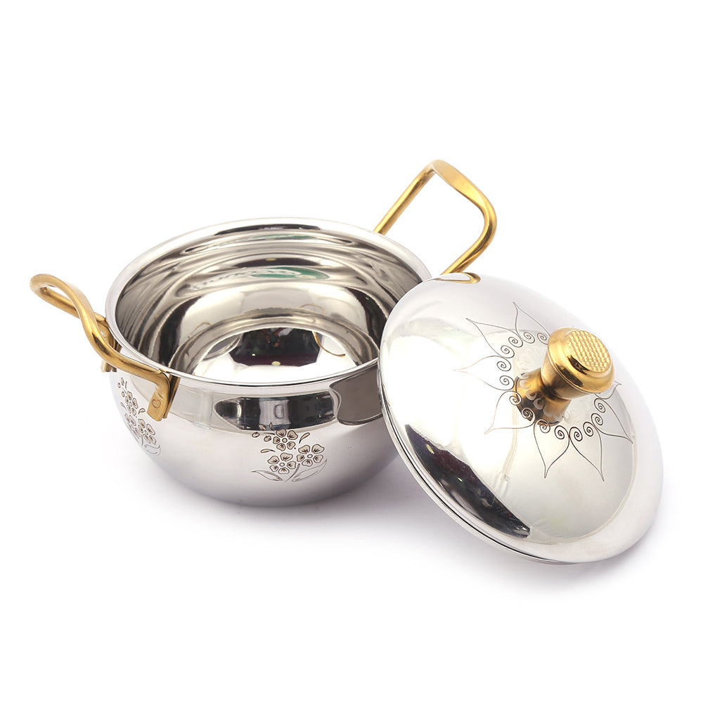 Coconut Alice Stainless Steel Handi Gift Set with Lid (Pack of 2