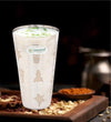 Coconut B40 Mosaic Stainless Steel Lassi Glass Set of 2, 650 ml Each, Matte Finish Designer Tumbler, Food Grade Steel Drinking Glass for Lassi, Buttermilk, Juice, Water, Milk & Daily Use.