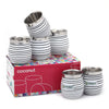 Coconut Stainless Steel Colour printed Glass Set of 6 | Premium Striped Pattern Steel Tumblers for Water, Tea, Coffee & Juice | Durable, Rust Resistant & Easy to Clean | Ideal for Home, Office & Gifting.