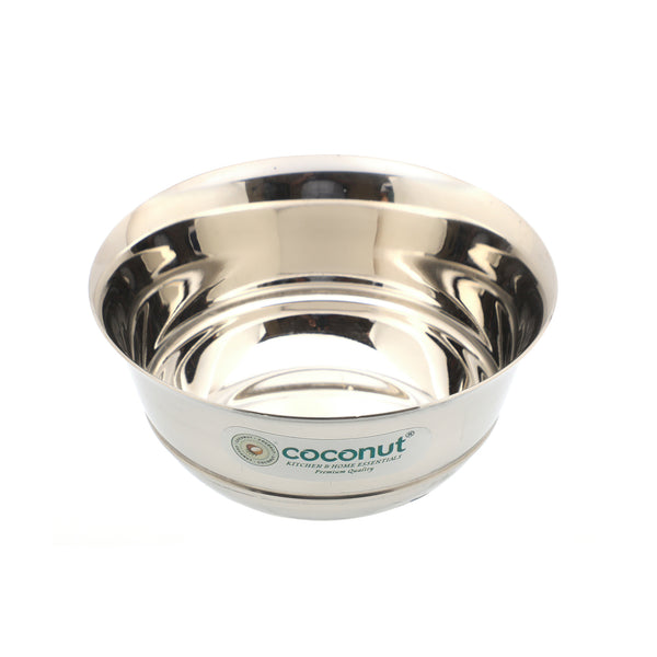 Coconut C29 Peacock Stainless Steel Bowl | Mirror Finish Serving Bowl | Available in 550ml, 800ml & 1000ml | Food Grade, Rust-Proof, Durable & Dishwasher Safe | Multipurpose Kitchen Bowl (Pack of 1).