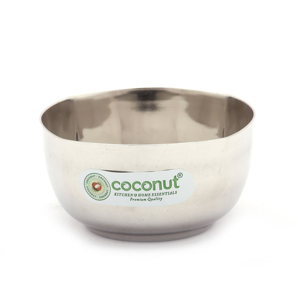 Coconut C4 Square Apple Vati Set of 6 | Stainless Steel Serving Bowls (100ml, 150ml, 200ml, 250ml) | Mirror Finish, Rust-Proof, Food Grade Katori Set for Kitchen & Dining.