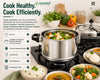 Coconut CS Combo 10 Stainless Steel Cooker Separator for Hawkins Classic & Stainless Steel 5 Ltr Pressure Cooker | Food Grade Steaming Separator | Rust Proof | Dishwasher Safe | Compatible with 5L Hawkins Cookers.