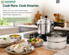Coconut Stainless Steel Cooker Separator Combo Set for Prestige Popular 3 Ltr Outer Lid Pressure Cooker | 2-Tier Steamer Containers | Food Grade, Rust Proof, Dishwasher Safe | Steam Rice, Vegetables & Snacks.