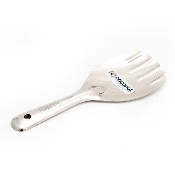 Coconut Stainless Steel Panja Rice - Rice Spoon with Handle, Serving Spoon, Bhatiya,  Karchi, Chamcha, Ladle, Heavy Gauge, Strong, Sturdy, Model - Panja Rice