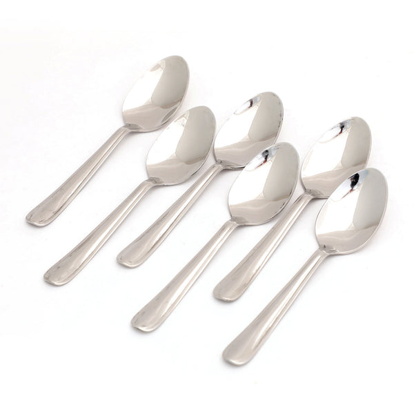 Coconut Stainless Steel Spoon - Pack of 6, Tea Spoon, Coffee Spoon, Dessert Spoon, Spice spoon, Multi-Purpose Spoon for Breakfast, Lunch, Dinner, Model- R2 Vikrant Spoon Spoon