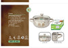 Coconut Stainless steel Laser Design with matt Finish Handi Cook n Serve with Glass Lid - Model - Carat -Capacity 1.5 ltr