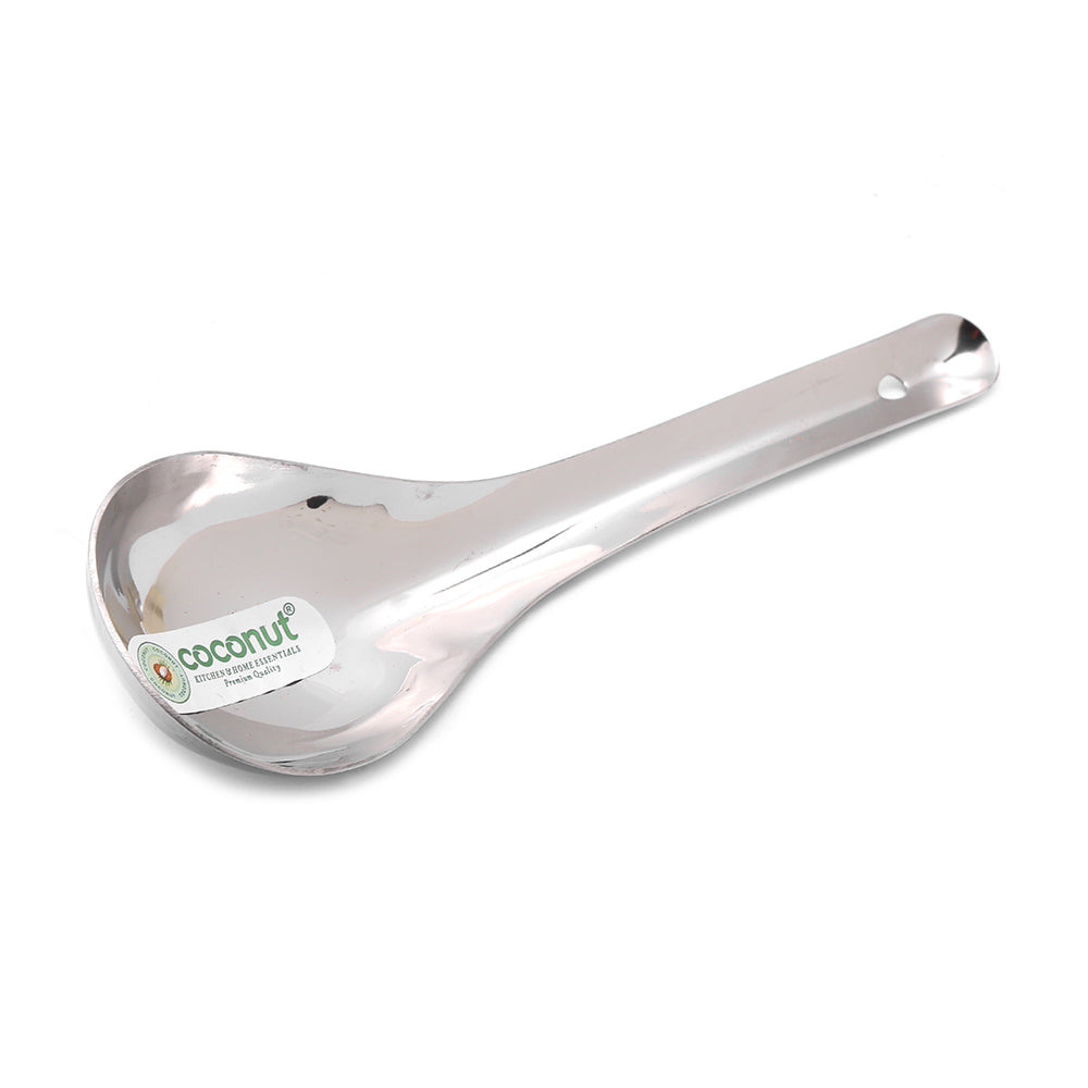 Coconut Stainless Steel -  Rice Serving Spoon | Ideal for serving Rice, Biryani, Pulao, Pudding, Food, Meal | Laddle | Spoon | Serving Spoon | Must have in every Kitchen | Mirror Finish | Model - L14  Rice plain