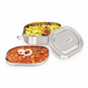 Coconut Toggi Stainless Steel Lunch Box with Partition Tray | Heavy Gauge Mirror Finish Tiffin Box | Leak-Resistant, BPA-Free & Rust-Proof Rectangular Food Container for Office, School & Travel.