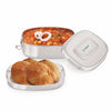 Coconut S135 Hazel Stainless Steel Lunch Box with Plate | Single Compartment Tiffin Box with Clip Lock Lid | Leakproof, Food Grade & Durable Lunch Container for Office & School.