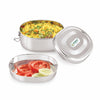 Coconut S136 Cordial Stainless Steel Lunch Box with Plate | Single Compartment Tiffin Box with Clip Lock Lid | Leakproof, Food Grade & Durable Lunch Container for Office & School.