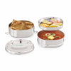 Coconut Stainless Steel Pecan Double Decker Lunch Box with Inner Plate | 2 Tier Leak-Resistant Tiffin Box | Food Grade, BPA-Free, Durable & Eco-Friendly Lunch Box for Office, School & Travel
