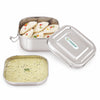 Coconut Stainless Steel Square Lunch Box with Partition Plate & Lock Clips | Food Grade Steel Tiffin Box | Leak-Resistant, BPA-Free & Rust-Proof | Mirror Finish Lunch Box for Office, School & Travel.
