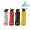 Coconut WB22 Elbe 750ml Stainless Steel Water Bottle (Steel/Red/Black/Yellow) | Flip Top Leakproof Lid | BPA-Free, Rust-Proof, Durable Bottle for Gym, Office & Travel.