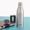 Coconut WB24 Niger Stainless Steel Water Bottle | Leakproof Screw Cap | BPA-Free, Rust-Proof, Durable Metal Bottle | Sleek Mirror Finish for Office, Gym & Travel.
