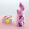 Coconut WB29 HC Kids Sipper Water Bottle | 350ml Stainless Steel Bottle with Flip Lid & Straw | Leakproof, BPA-Free | Cute Unicorn Design for Girls, School Bottle.