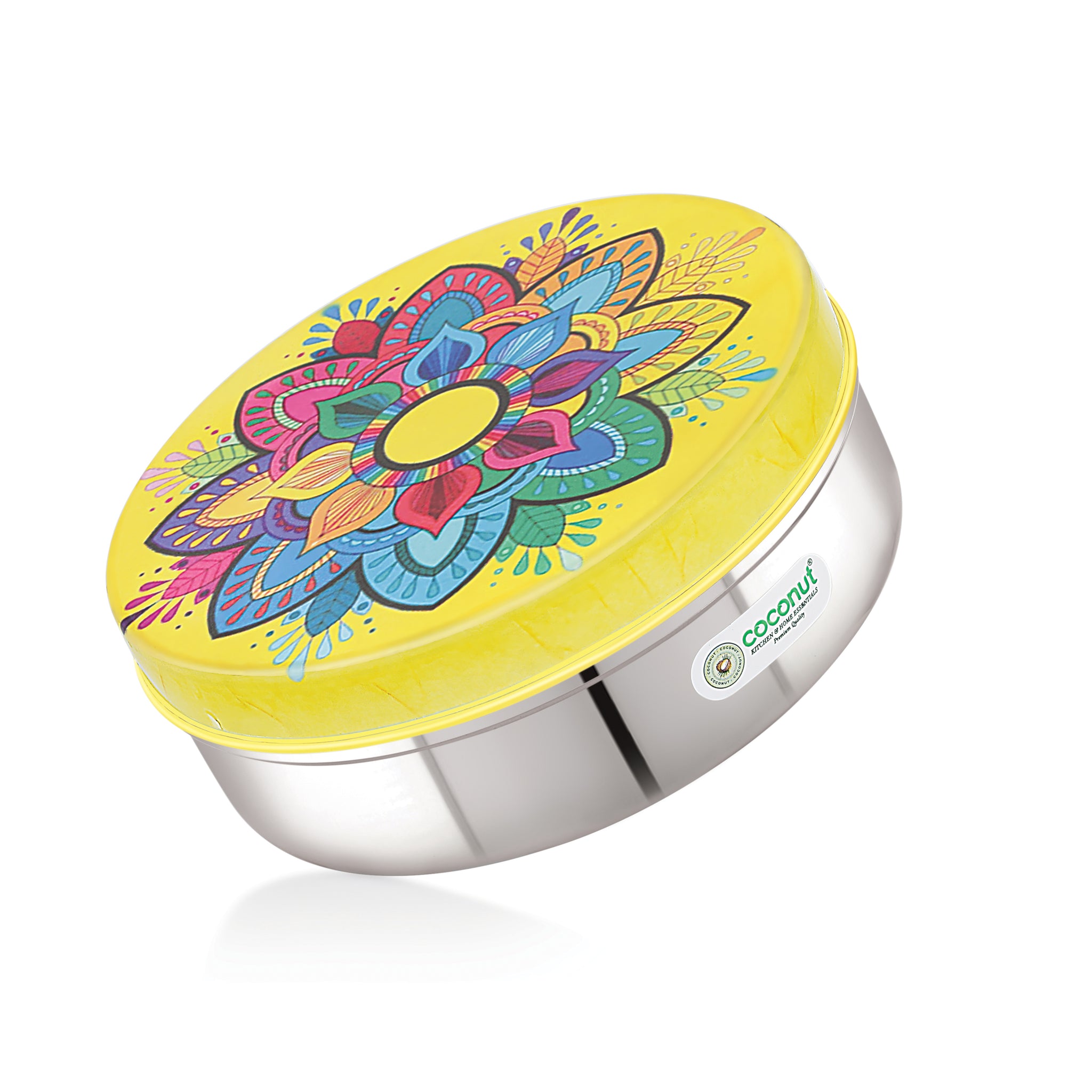 Coconut S112 JK Stainless Steel Chapati Box with Designer Lid | Food G ...